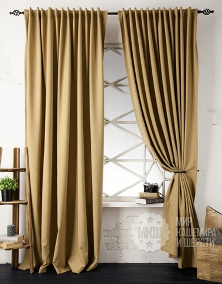 Комплект штор: ИБИЦА (арт. BL01-217-04)  - (140х270)х2 см.  - (Возможна высота 250 см.) - бежевые