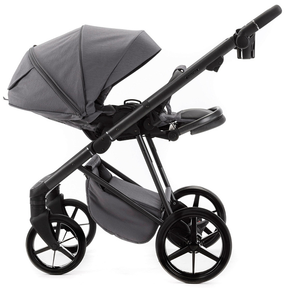 Детская коляска Adamex Delta Natura 2 в 1 DN-10-STONE (Т.СЕРЫЙ)