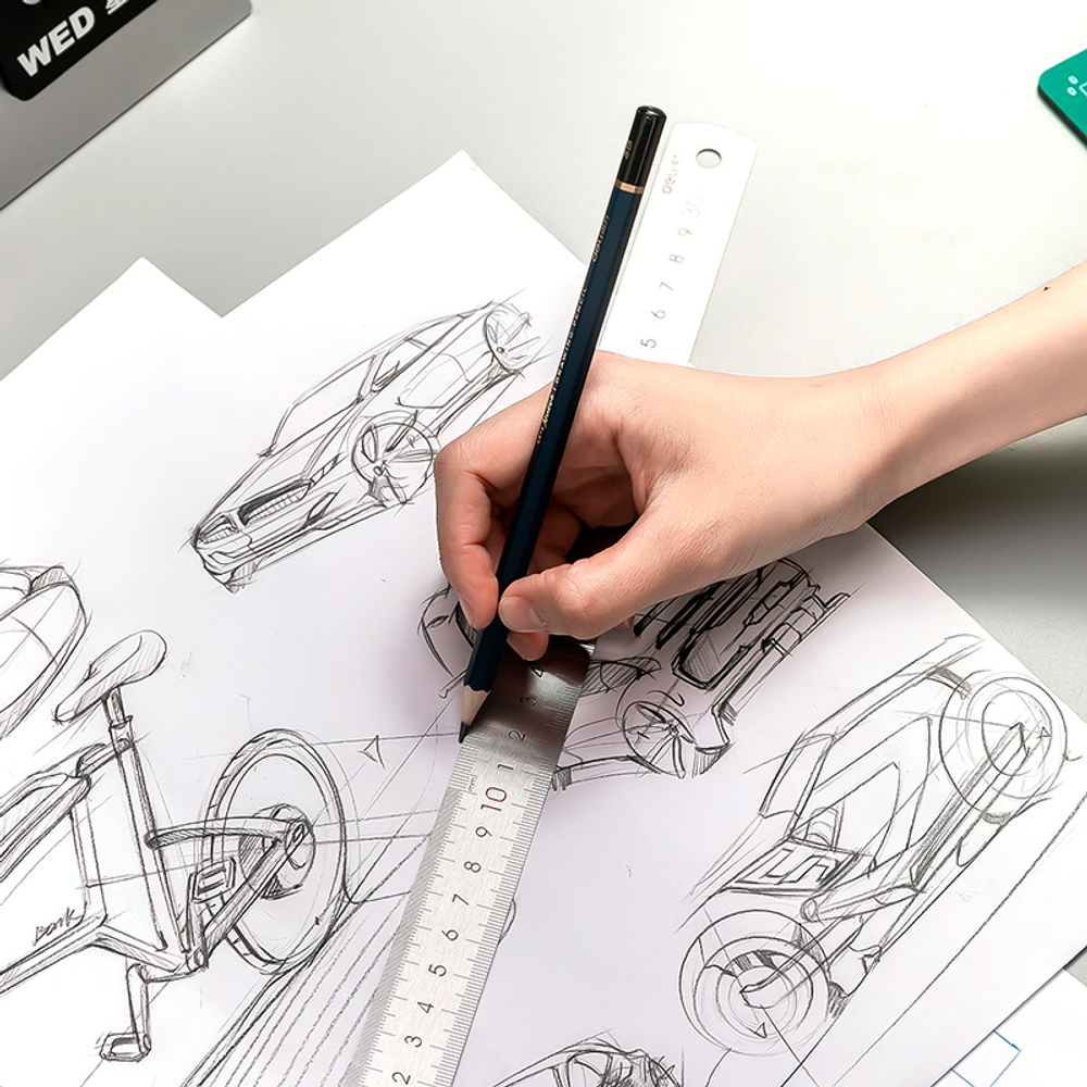 Линейка металлическая DELI "8463", 30 см