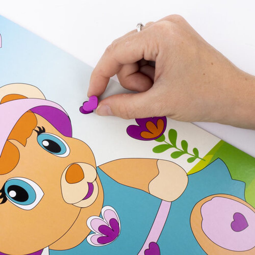 Набор для творчества "Аппликация из мягкого пластика EVA", "Мишутка", 21х29 см, ЮНЛАНДИЯ, 662355