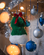 Новогодний набор: рукавичка, носочек, ёлочка (красно-зеленый)