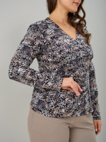 Блузка БЛкл-079/черный-бежабстракция