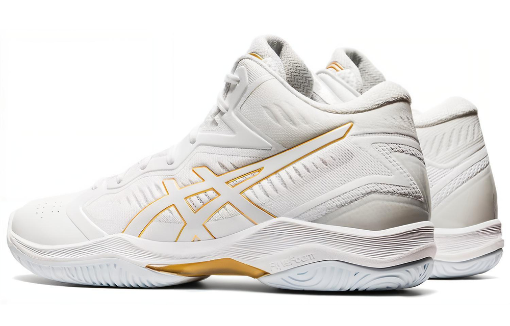 Asics Gel-Hoop V12 Mitsui Shou comfortable all-match shock absorption, wear-resistant, breathable, wrapping mid-top basketball shoes for men and women with the same platinum