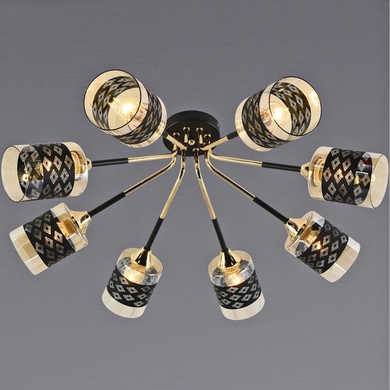 Люстра потолочная Reluce E27 01355-0.3-08 BK+FGD