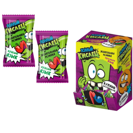 Полный Кислец Жевательная резинка красящая язык