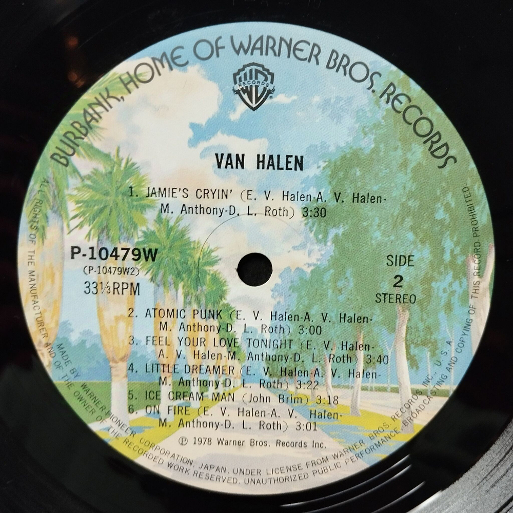 Винтажная виниловая пластинка LP Van Halen (Japan 1978) (Obi)