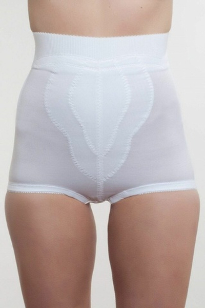 Шелковистые корсетные трусы со вставкой в виде тюльпана (Размер: 7X) (Цвет: белый)