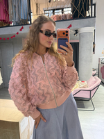 Кружевной бомбер Boho розовый