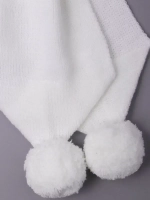 Шарф зимний вязаный с бубонами для детей