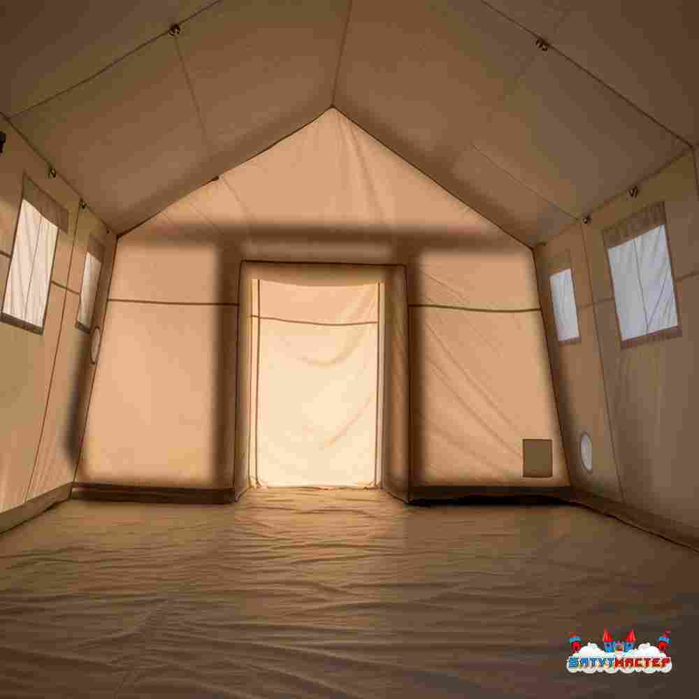 Пневмокаркасная всесезонная палатка «Универсал» 4×2,5×2,5 м — из ПВХ, зелёная