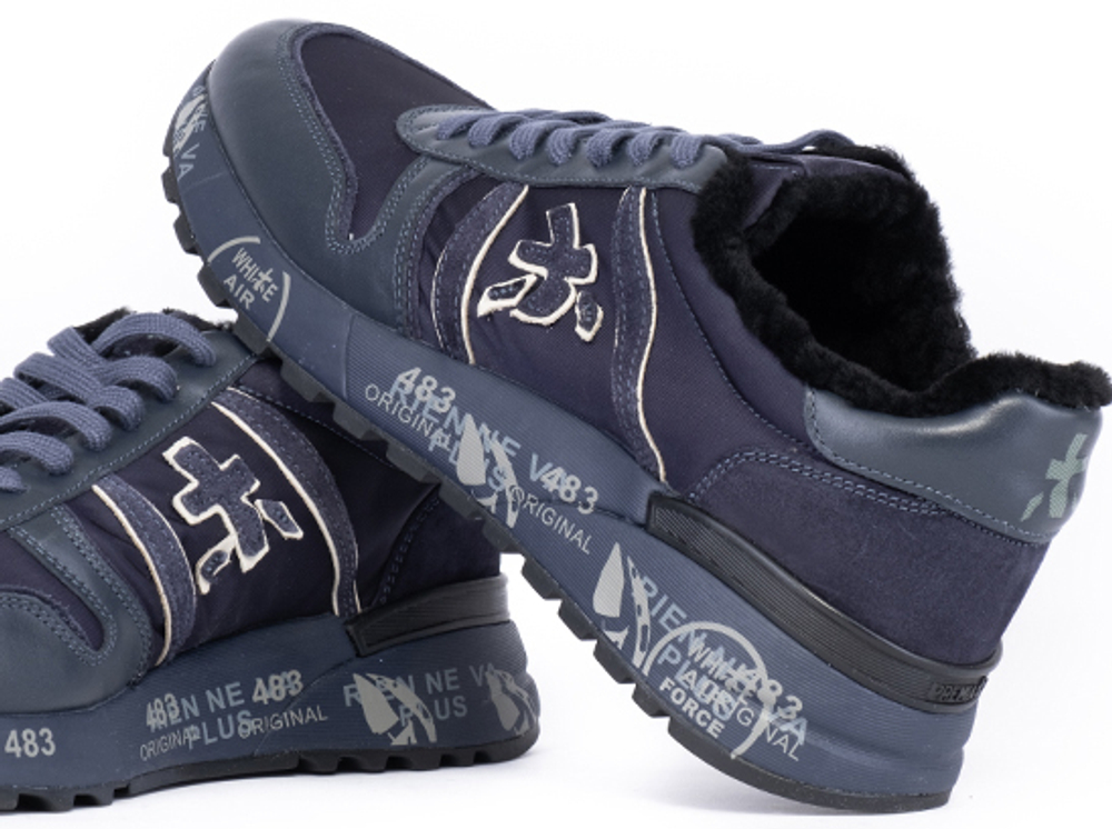 Premiata Lander 5525 Синие с мехом