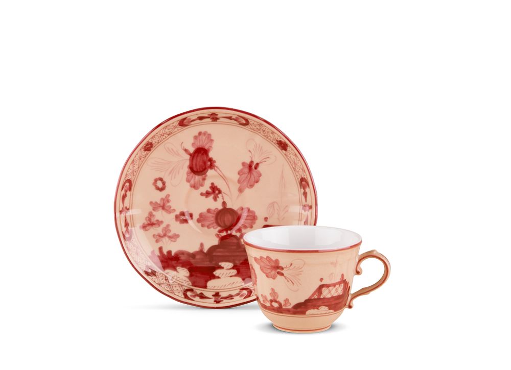 Кофейная чашка с блюдцем Richard Ginori Oriente Italiano Vermiglio (120 мл)