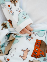 Комбинезон Mjölk Sleep and Play Ферма, с рукавом реглан