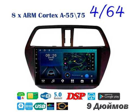 Topway TS10 4+32GB 8 ядер для Suzuki SX4 2014-2020