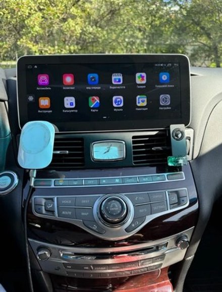 Магнитола для Infiniti Q70, M25, M37 (поддержка Bose и 360) - Carmedia HP-9100-LZ монитор 12.3" в стиле MERCEDES на Android 11, CarPlay, 4G SIM-слот