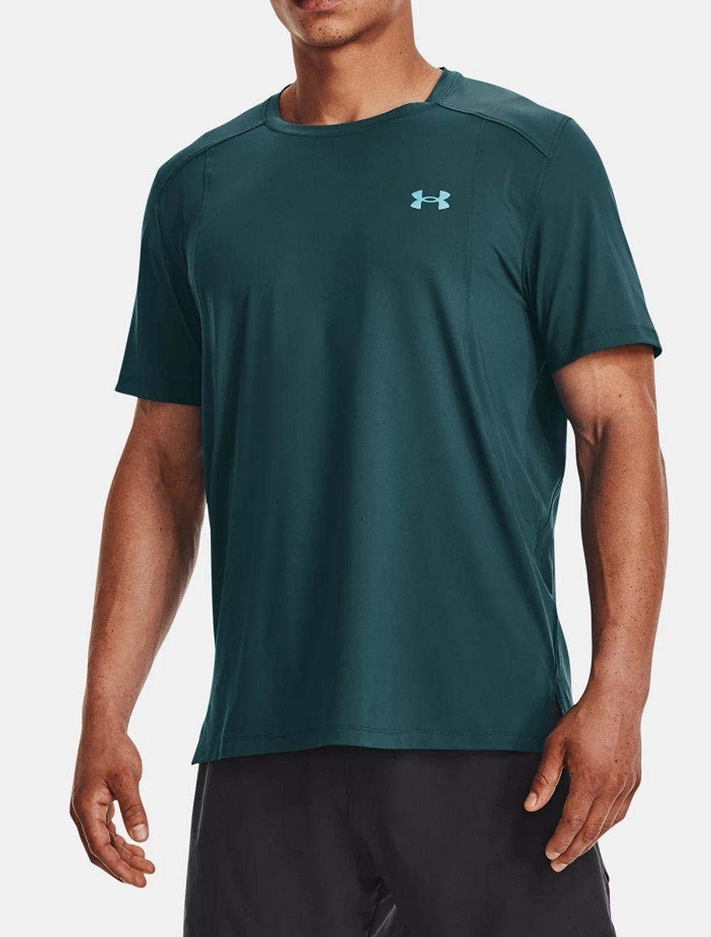 Мужская теннисная футболка Under Armour Men's UA Iso-Chill Run Laser Short Sleeve - tourmaline teal/reflectiv
