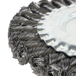 Щетка дисковая 125 мм/22мм для УШМ, проволока сталь крученая Yoko