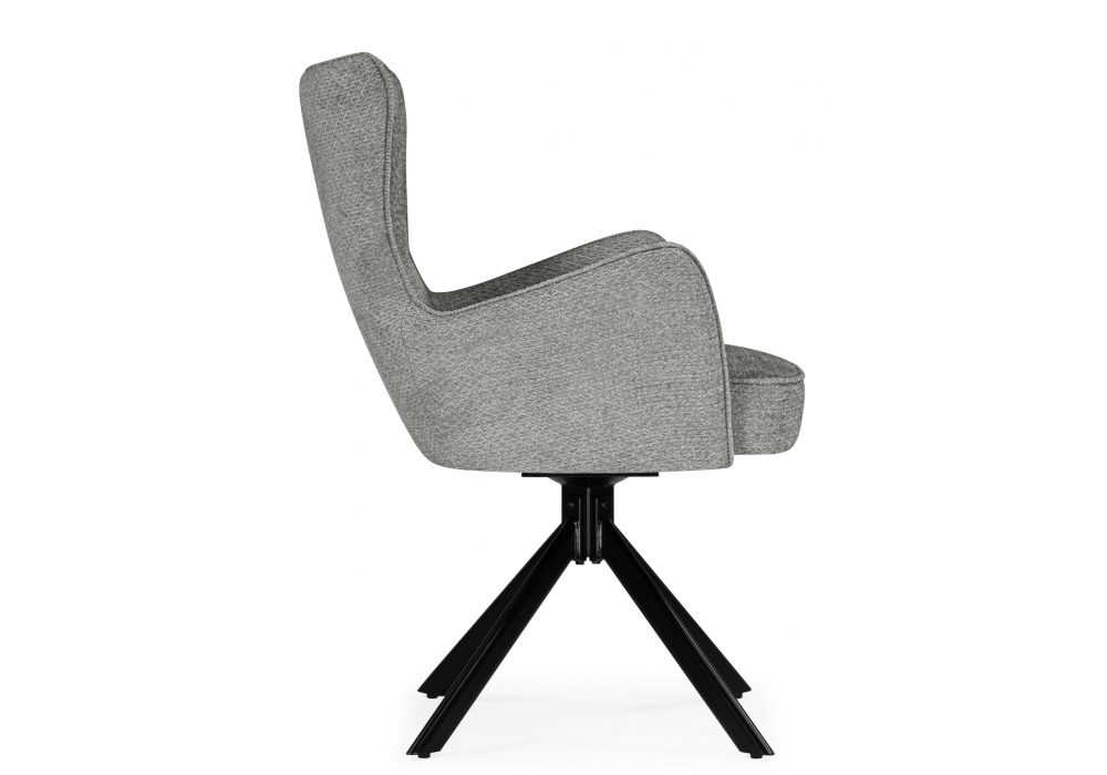 Стул на металлокаркасе Woodville Atlanta gray, black крутящийся, ножки черные