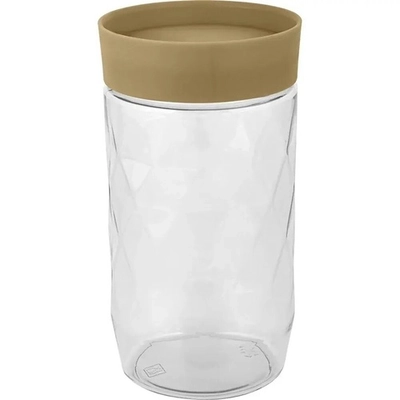 Банка для сыпучих продуктов Plast Team Stockholm 1л шоколадный мокко