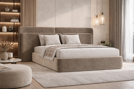 Кровать Пикассо с широким изголовьем