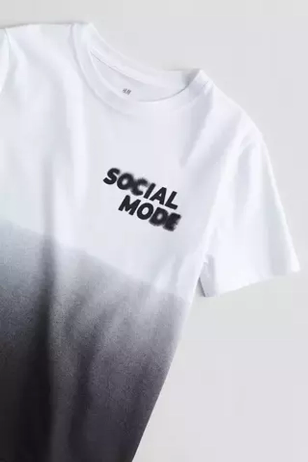H&M Футболка с принтом, белый
