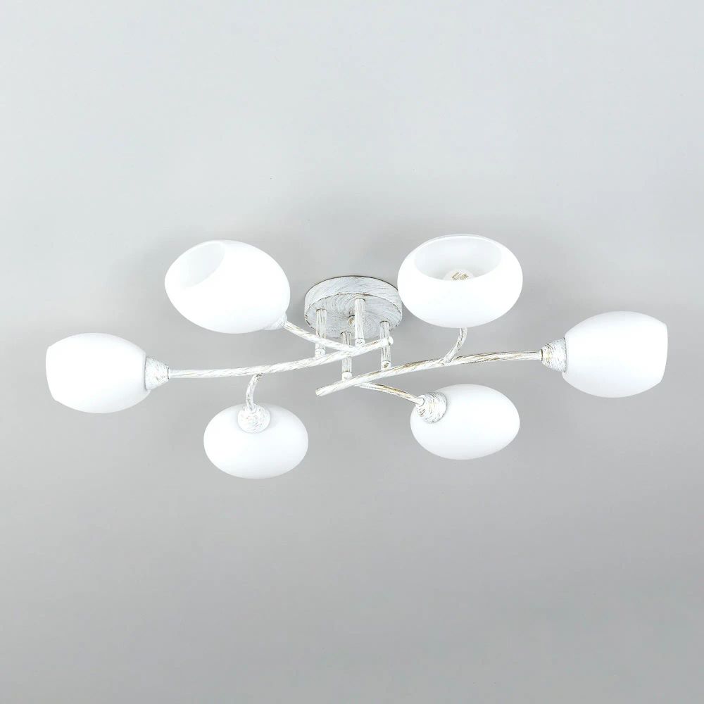 Citilux Флорида CL148160 Люстра потолочная Белая с патиной