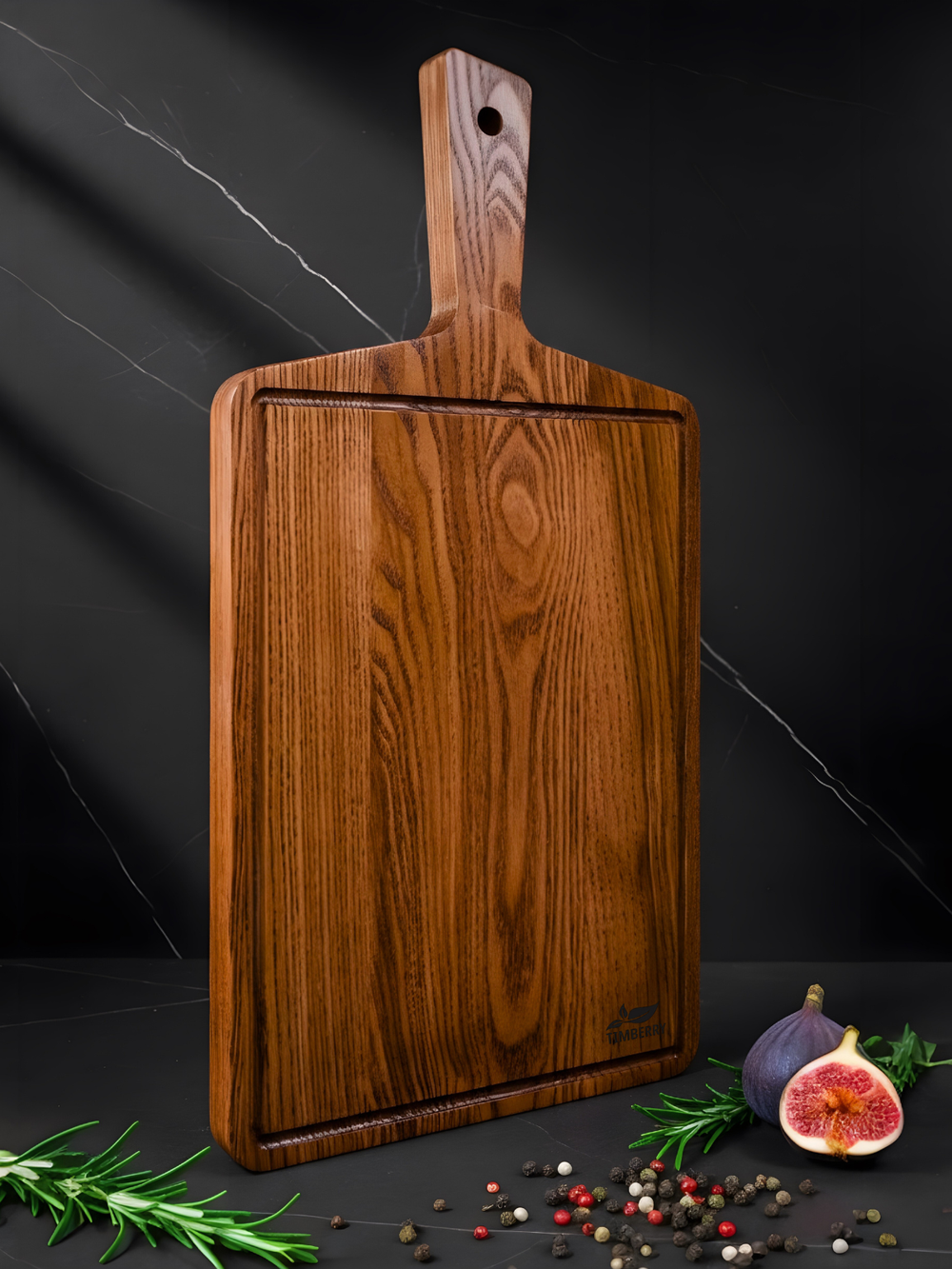 Разделочная доска 38х20 см с ручкой