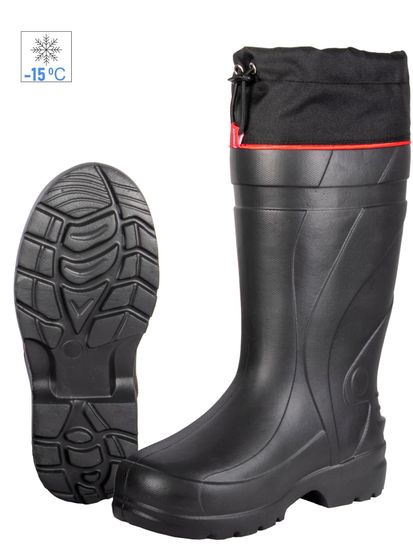 Сапоги зимние Norfin STEP LIGHT с манжетой, черные, EVA