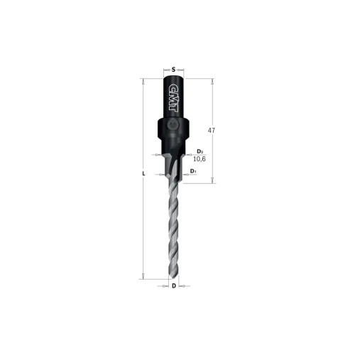 Сверло конфирмат SP 10,6x87 Z=2 S=9 RH CMT 515.042.31