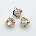 Подвеска Бриллиант, цвет золото, фианит, размер 11*10 мм, цена за 1 шт