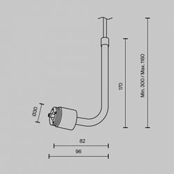 Токопровод концевой Maytoni  CA024PL-P-B