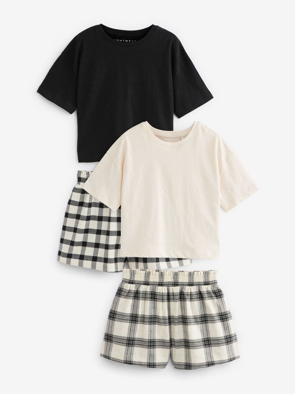 Пижама для девочки Next 990-902, 2 шт., Черный, Кремовый