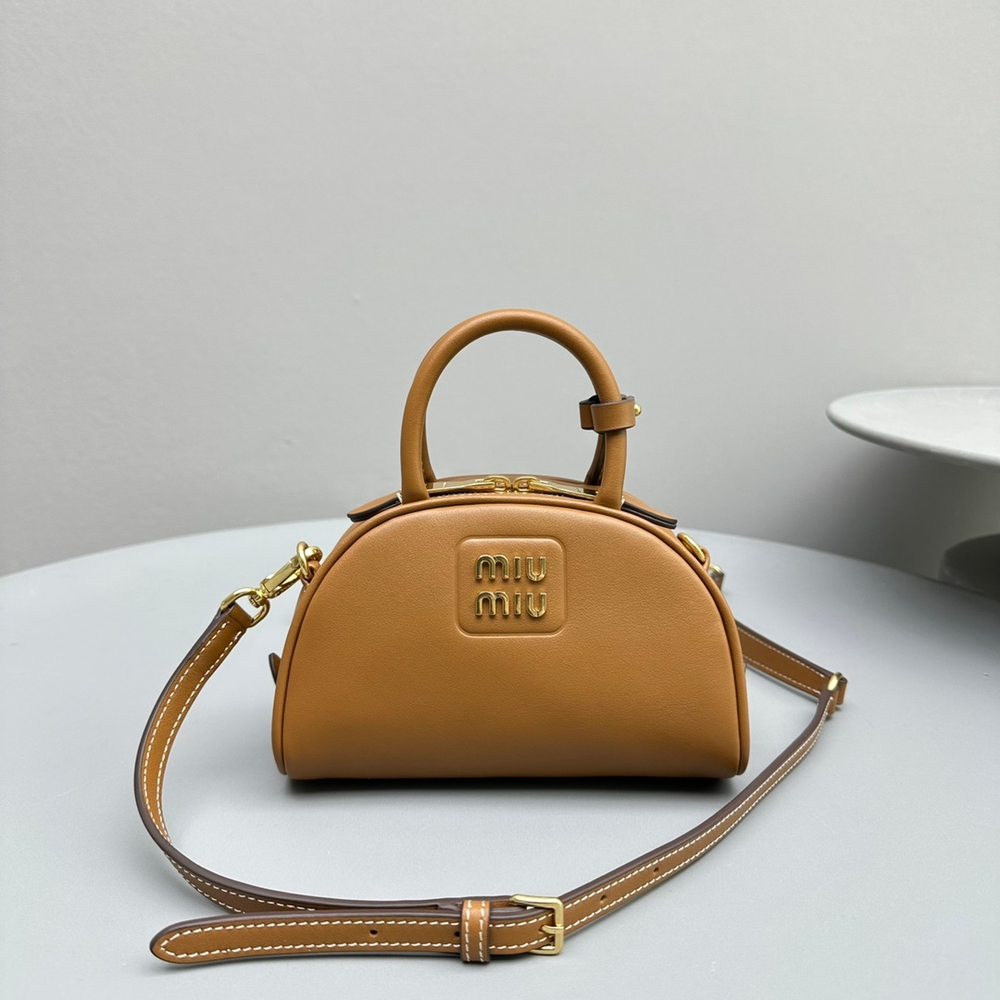 Miu Miu Leather Top Handle Bag 18 cm