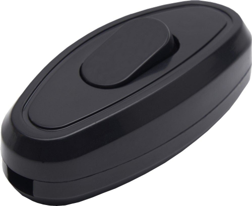 Переключатель на шнур 6А 250В черный 100859