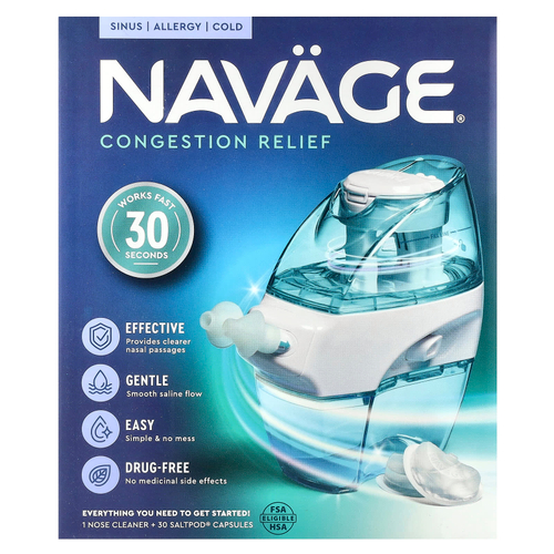 Navage, Nasal Care, стартовый набор для чистки носа, 1 набор