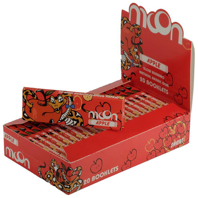 Бумага для сигарет блок "Moon" Flavoured Яблоко 70mm 14г/м 50л*20шт