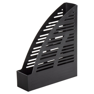 Лоток вертикальный для бумаг BRAUBERG «Standard», 245×70×295 мм, черный, 2 штуки в комплекте.