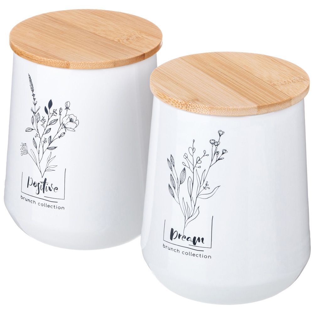 НАБОР AGNESS "PROVENCE" 2В1 ХЛЕБНИЦА 34*19*15 СМ, БАНКА ДЛЯ СЫПУЧИХ 10*12,5 СМ 2 ШТ