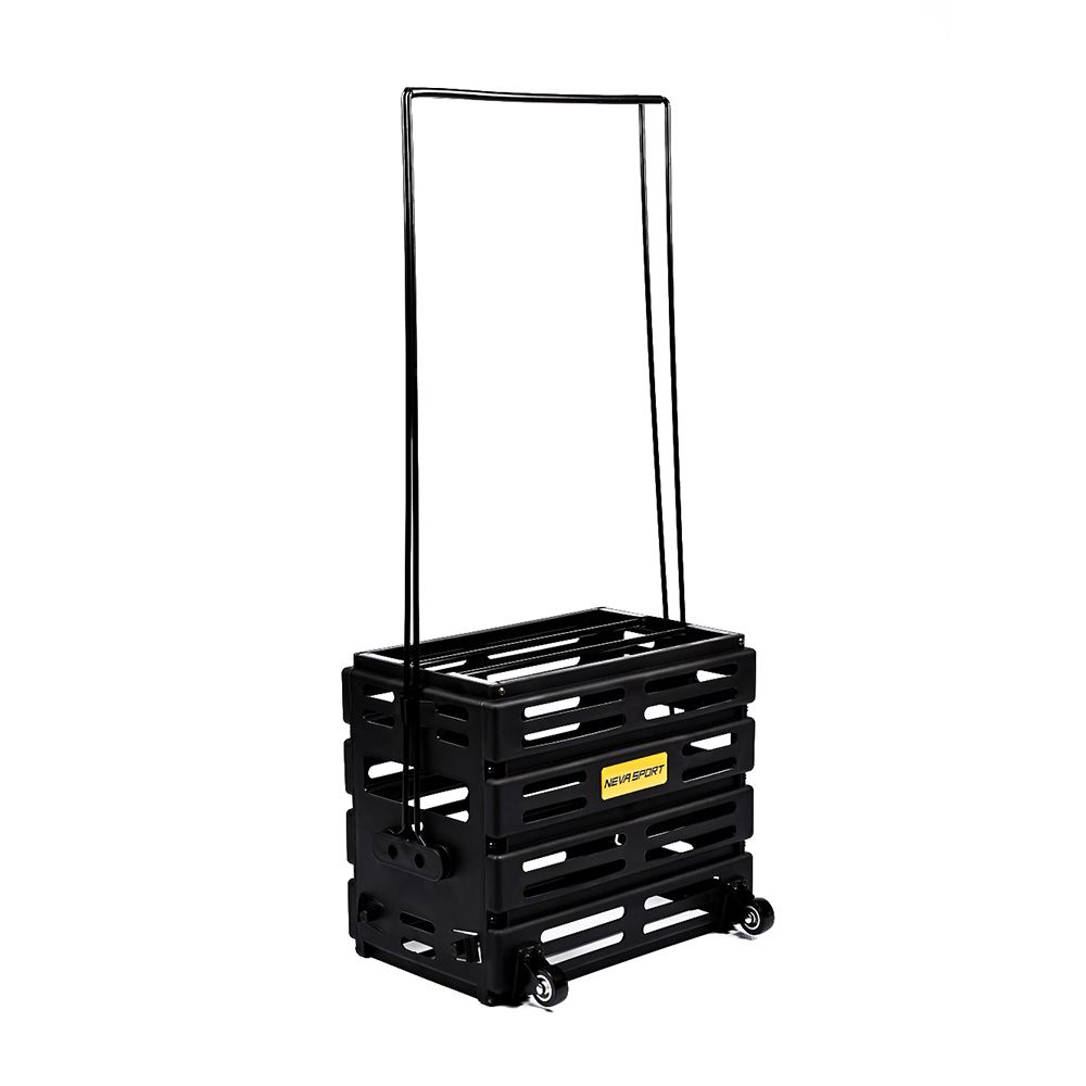 Корзина для теннисных мячей NEVA SPORT, UEA1, на 75 мячей, пластик, черный