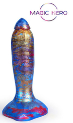 Фантазийный фаллоимитатор с узким кончиком - 21 см.