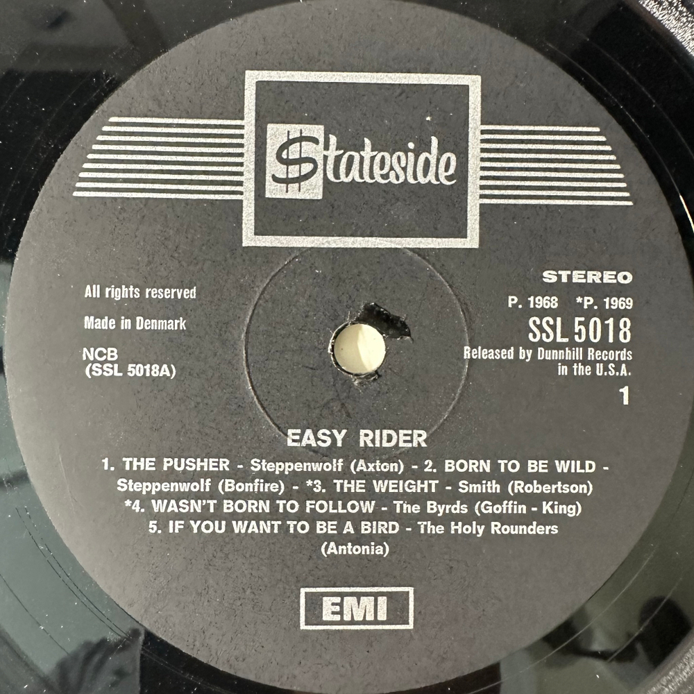 Easy Rider - Songs As Performed In The Motion Picture (Дания 1969г.)