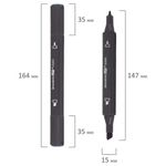 Маркер для скетчинга двусторонний 1 мм - 6 мм BRAUBERG ART CLASSIC, МОРСКАЯ ВОЛНА (B234), 151808