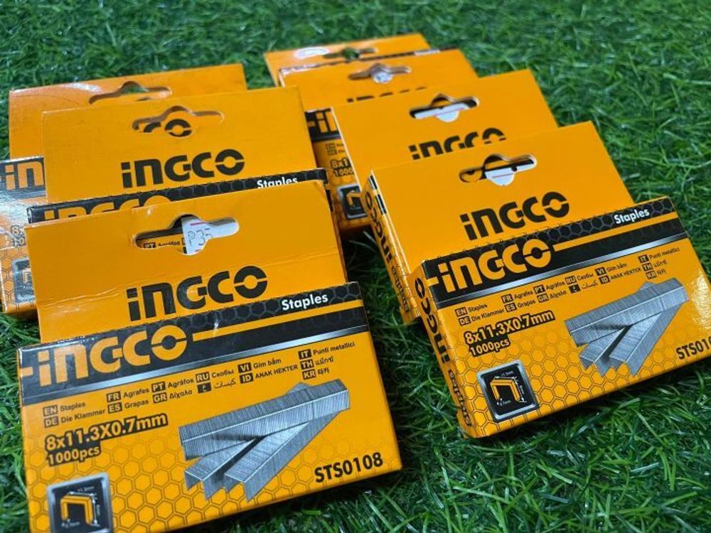 Скоба для мебельного степлера 1000 шт 8х11,3х0,7мм INGCO STS0108