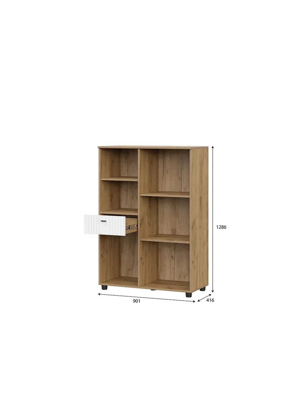 Модульная стенка со шкафом Дуб Золотой 320х42х191