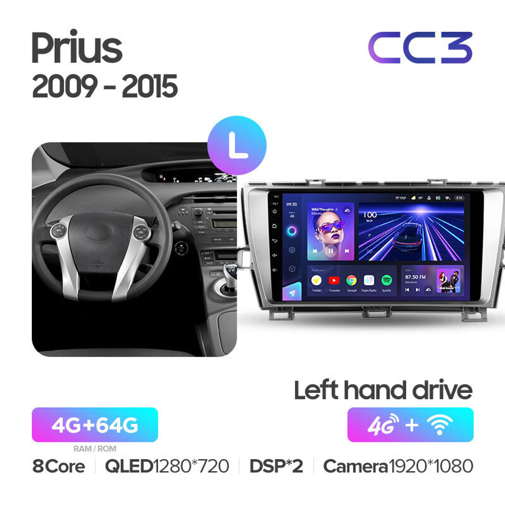 Teyes CC3 9" для Toyota Prius 30 2009-2015