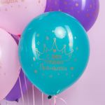 Шар (12''/30 см) С Днем Рождения, Принцесса, Ассорти, пастель, 5 ст, 25 шт.