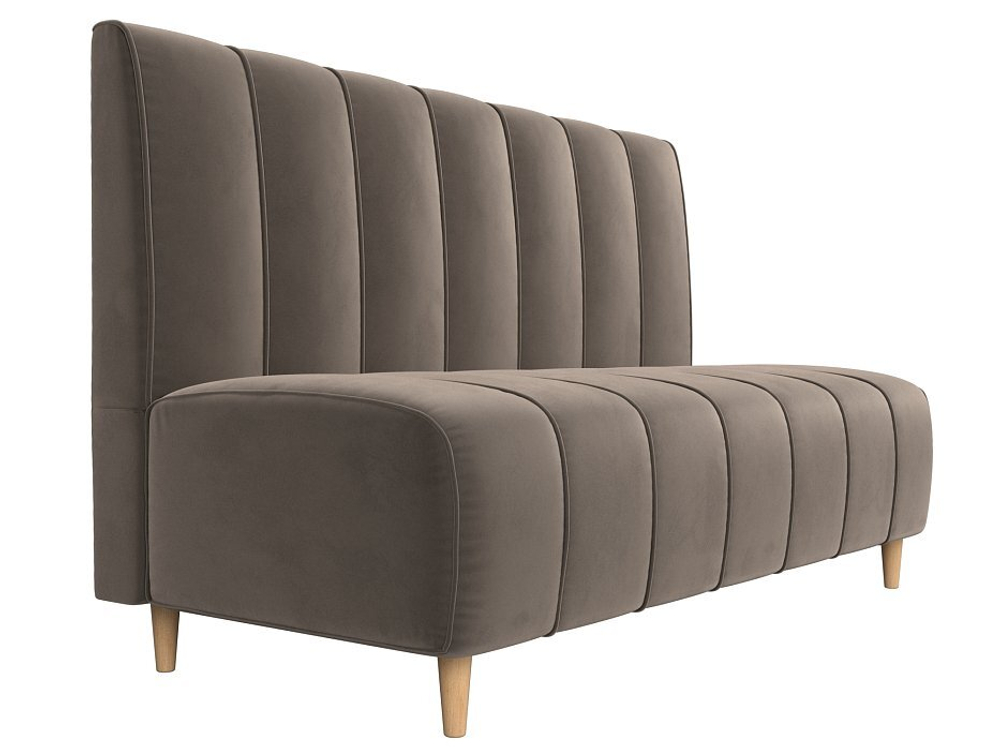 Диван кухонный прямой Ральф, Коричневый, Велюр, 104136