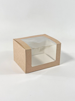 Коробка 13 х 11 х 8 см, с окошком и ламинацией