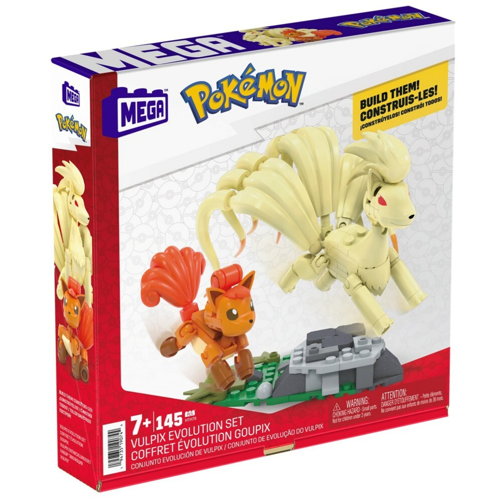 MEGA Pokemon - Эволюция Вулпикса Набор строительных блоков 145 элементов. HTH79 / артикул   HTH79  / GTIN 194735190744
