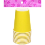 Стакан бумажный 0,2л в наборе 10 шт «Праздничный день», желтый
